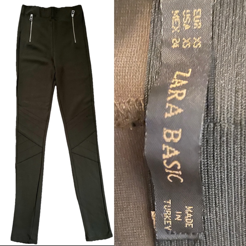 ZARA BASIC Brown RIDING PANT StyleStretch LEGGINGS Size XS